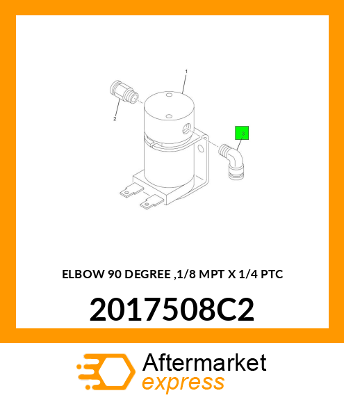 ELBOW 90 DEGREE ,1/8 MPT X 1/4 PTC 2017508C2