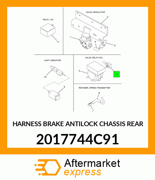 HARNESS BRAKE ANTILOCK CHASSIS REAR 2017744C91