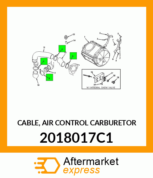 CABLE, AIR CONTROL CARBURETOR 2018017C1