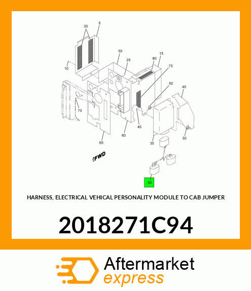 HARNESS, ELECTRICAL VEHICAL PERSONALITY MODULE TO CAB JUMPER 2018271C94