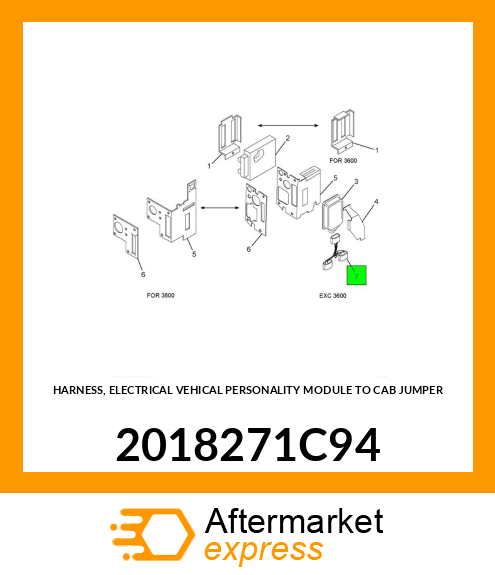 HARNESS, ELECTRICAL VEHICAL PERSONALITY MODULE TO CAB JUMPER 2018271C94