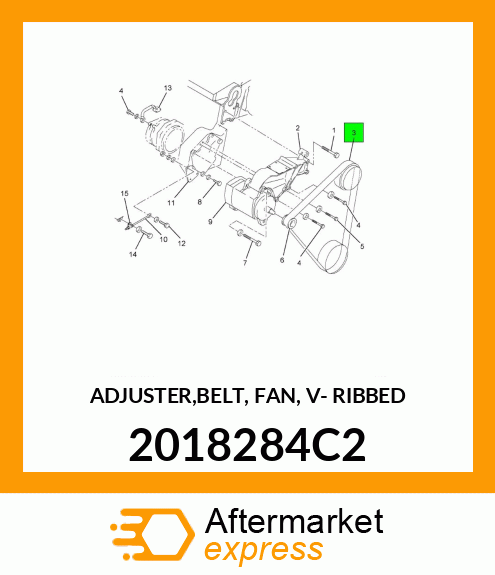 ADJUSTER,BELT, FAN, V- RIBBED 2018284C2