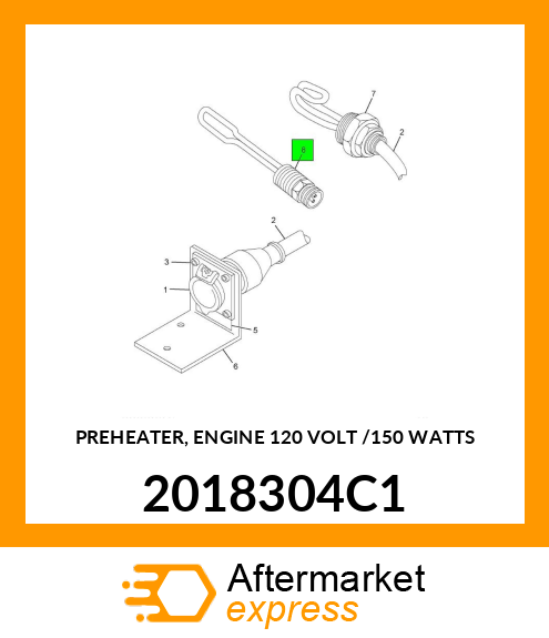 PREHEATER, ENGINE 120 VOLT /150 WATTS 2018304C1