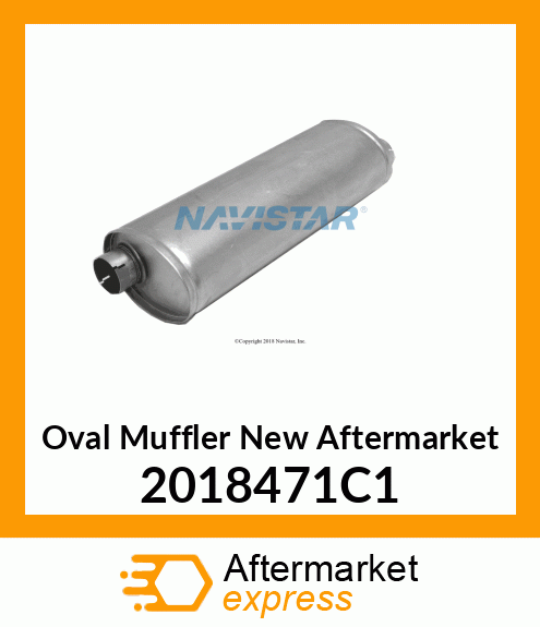 Oval Muffler New Aftermarket 2018471C1