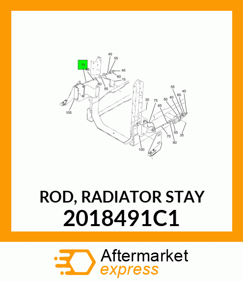 ROD, RADIATOR STAY 2018491C1