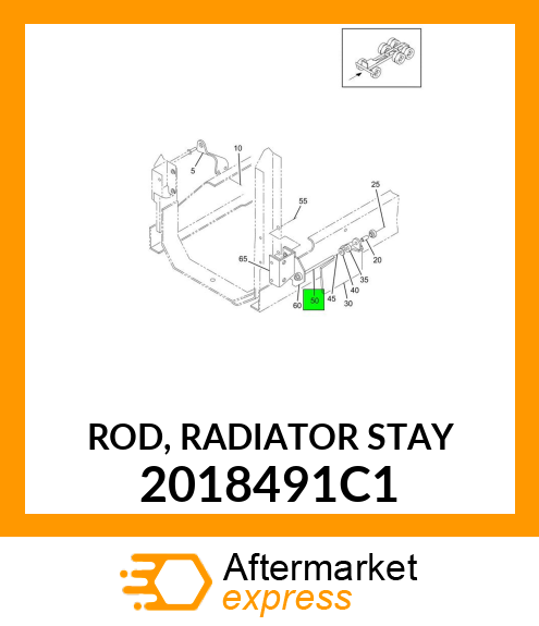 ROD, RADIATOR STAY 2018491C1