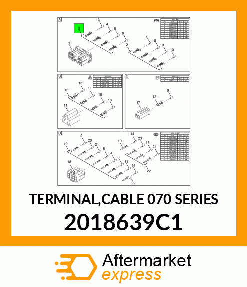 TERMINAL,CABLE 070 SERIES 2018639C1