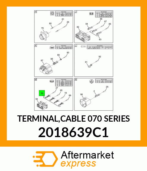 TERMINAL,CABLE 070 SERIES 2018639C1