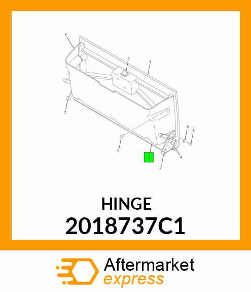 HINGE, DOOR GLOVE BOX 16 1/2" 2018737C1