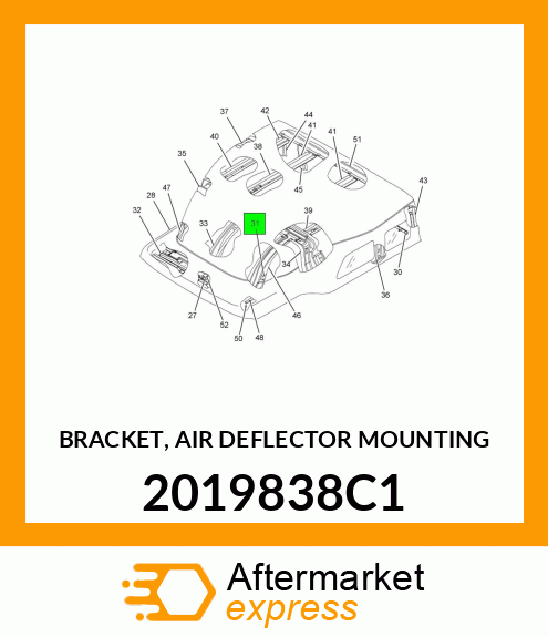 BRACKET, AIR DEFLECTOR MOUNTING 2019838C1