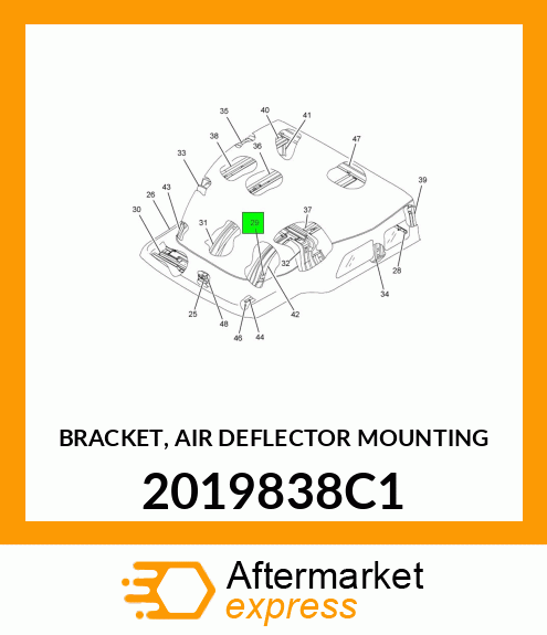 BRACKET, AIR DEFLECTOR MOUNTING 2019838C1