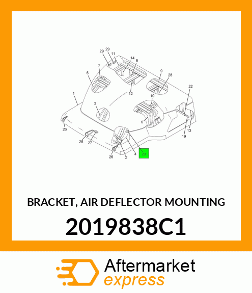 BRACKET, AIR DEFLECTOR MOUNTING 2019838C1