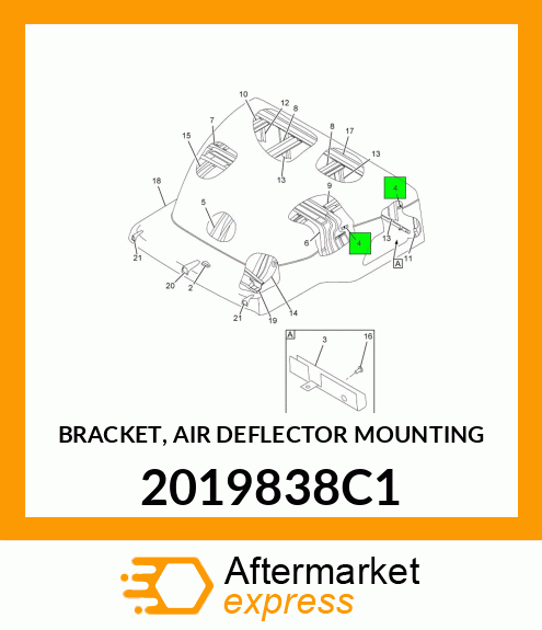 BRACKET, AIR DEFLECTOR MOUNTING 2019838C1