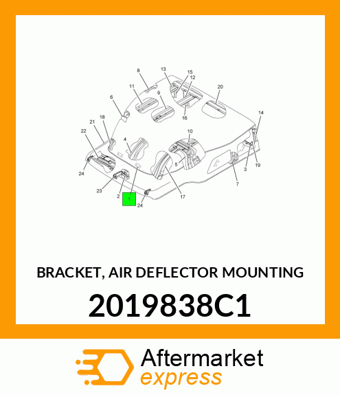 BRACKET, AIR DEFLECTOR MOUNTING 2019838C1