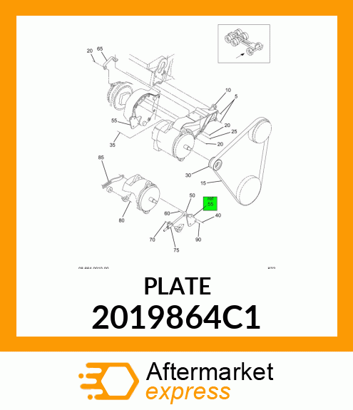 BRACKET, ADJUSTING ALTERNATOR 2019864C1