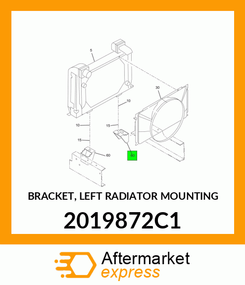 BRACKET, LEFT RADIATOR MOUNTING 2019872C1