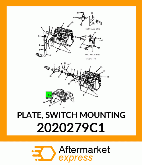 PLATE, SWITCH MOUNTING 2020279C1