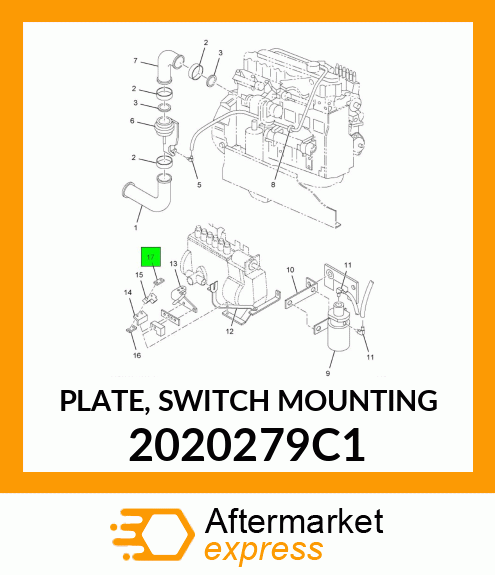 PLATE, SWITCH MOUNTING 2020279C1