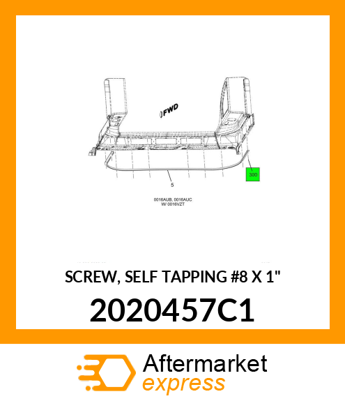 SCREW, SELF TAPPING #8 X 1" 2020457C1