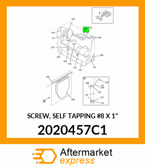 SCREW, SELF TAPPING #8 X 1" 2020457C1