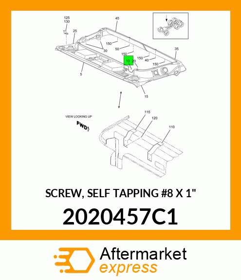 SCREW, SELF TAPPING #8 X 1" 2020457C1