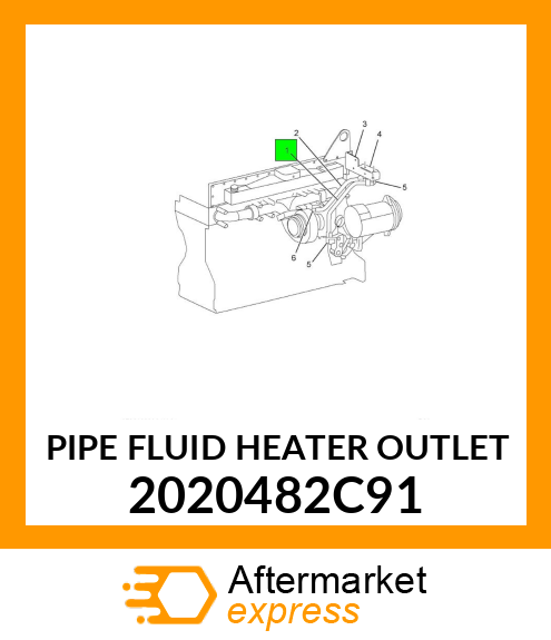 PIPE FLUID HEATER OUTLET 2020482C91