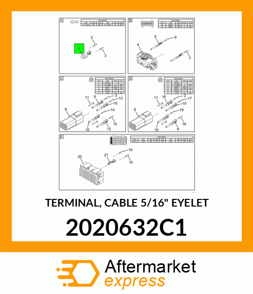 TERMINAL, CABLE 5/16" EYELET 2020632C1