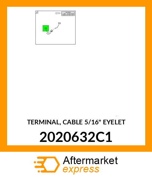 TERMINAL, CABLE 5/16" EYELET 2020632C1