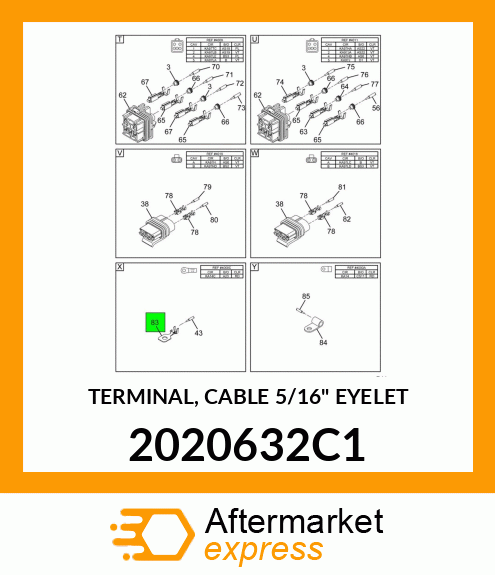 TERMINAL, CABLE 5/16" EYELET 2020632C1