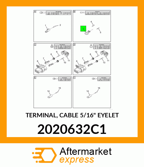 TERMINAL, CABLE 5/16" EYELET 2020632C1