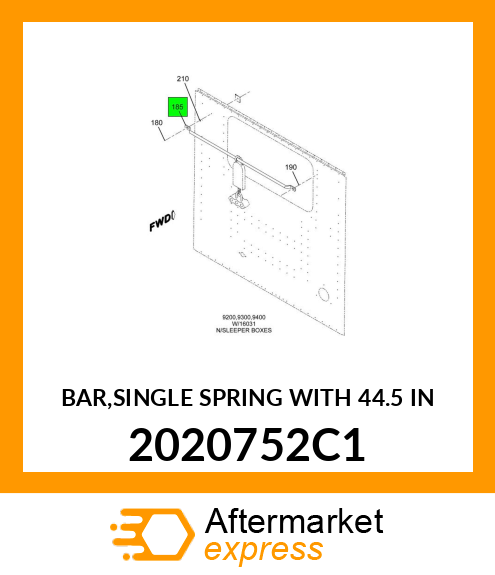 BAR,SINGLE SPRING WITH 44.5 IN 2020752C1