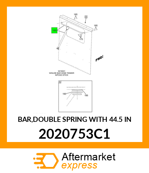 BAR,DOUBLE SPRING WITH 44.5 IN 2020753C1