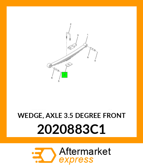 WEDGE, AXLE 3.5 DEGREE FRONT 2020883C1