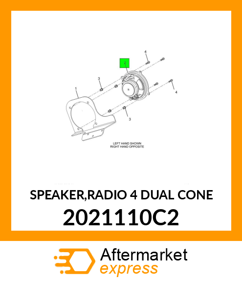 SPEAKER,RADIO 4" DUAL CONE 2021110C2