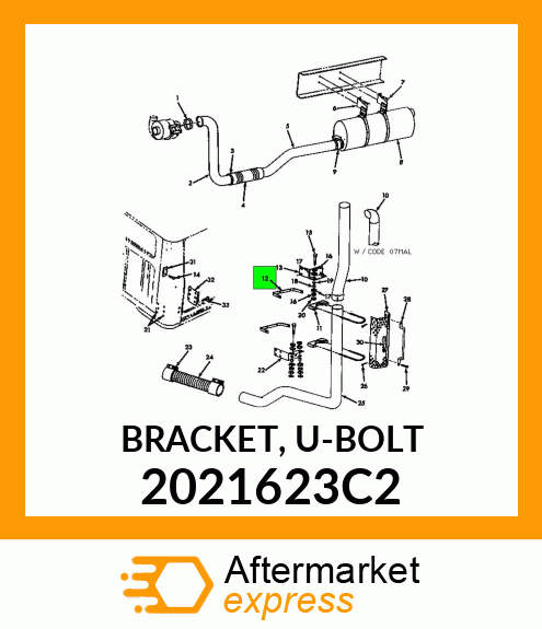 BRACKET, U-BOLT 2021623C2