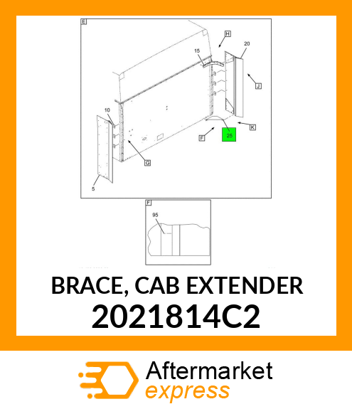 BRACE, CAB EXTENDER 2021814C2