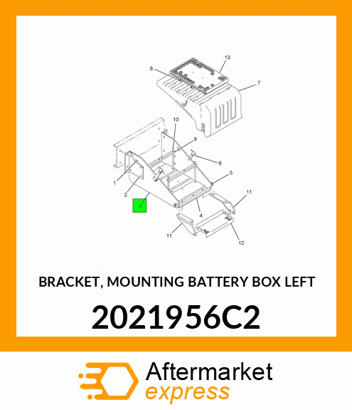 BRACKET, MOUNTING BATTERY BOX LEFT 2021956C2