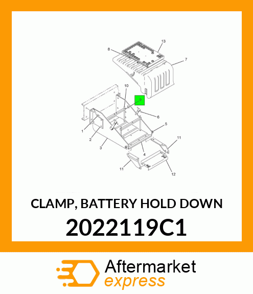 CLAMP, BATTERY HOLD DOWN 2022119C1