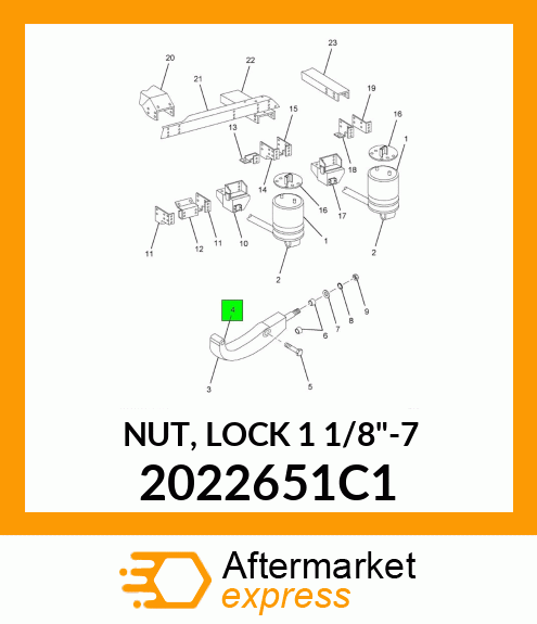 NUT, LOCK 1 1/8"-7 2022651C1