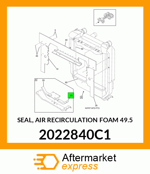 SEAL, AIR RECIRCULATION FOAM 49.5" 2022840C1