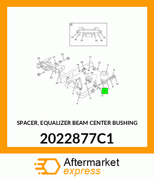 SPACER, EQUALIZER BEAM CENTER BUSHING 2022877C1