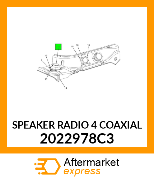 SPEAKER RADIO 4" COAXIAL 2022978C3