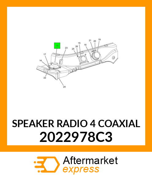 SPEAKER RADIO 4" COAXIAL 2022978C3