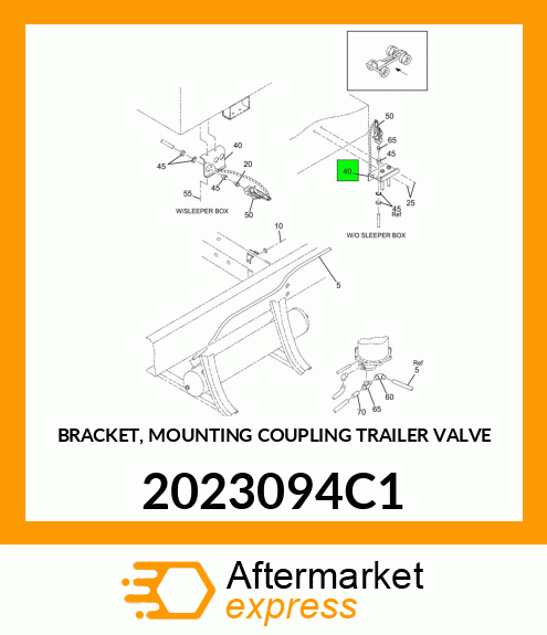 BRACKET, MOUNTING COUPLING TRAILER VALVE 2023094C1