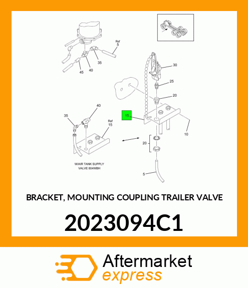 BRACKET, MOUNTING COUPLING TRAILER VALVE 2023094C1