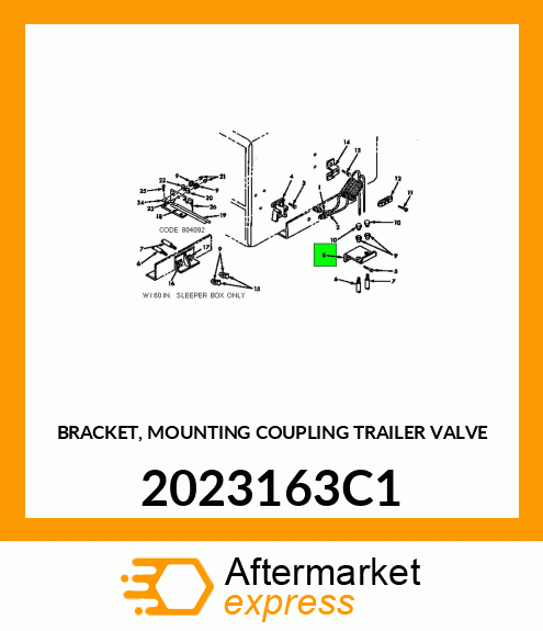 BRACKET, MOUNTING COUPLING TRAILER VALVE 2023163C1