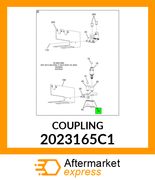 COUPLING, QUALITY CONNECT, 3/8 2023165C1