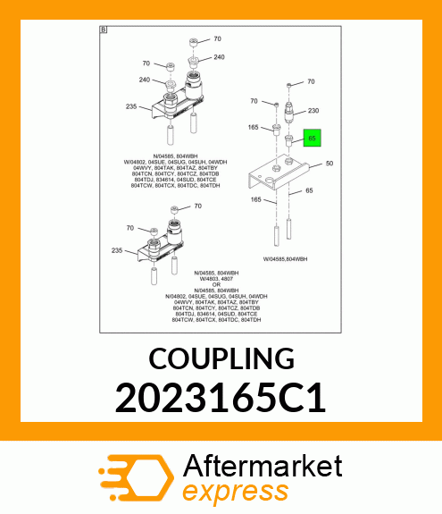 COUPLING, QUALITY CONNECT, 3/8 2023165C1