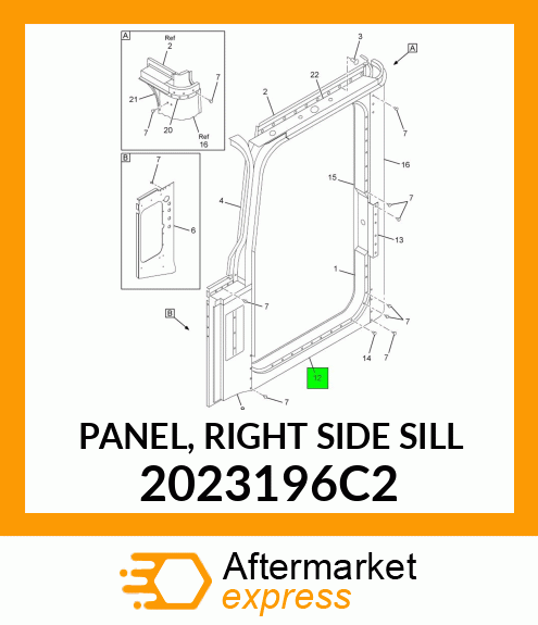 PANEL, RIGHT SIDE SILL 2023196C2