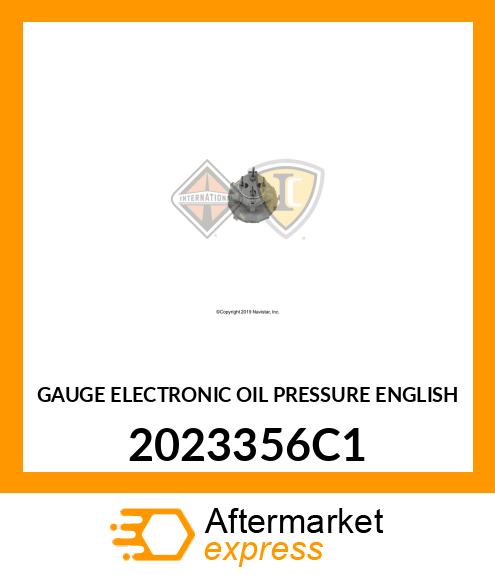 GAUGE ELECTRONIC OIL PRESSURE ENGLISH 2023356C1